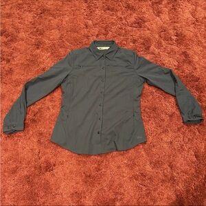 REI Women's Blue Button-Down Shirt